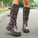 Breakj Trouser Boots Women 2025 Thin Thick Bottom Punk Wind But Knee Boots High-Sleeches Knight