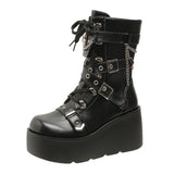 Breakj And Knight Boots 2025 New Large-Size Punk Style Handsome Thick Bottom Women