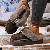 Breakj And Cotton Slippers Ladies Winter Plus Thick Bottoms Anti-Slip Wear Warm And Thick Snow Boots 2025