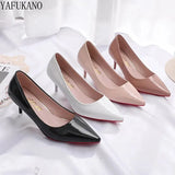 Black Sexy Stiletto High Heels Classic Womens Pumps 6cm/10cm Party Wedding Shoes Fashion Pointed Toe Red Sole Single