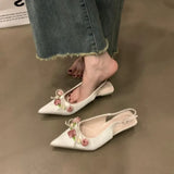 Breakj Design Temperament Sweet High Heels 2025 New Fine Heel Shoes French Lady Pointed Women's