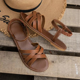 Breakj 2025 Summer New Summer Fashion Flat Shoes Korean Version Of Sandals Roman Shoes Beach Shoes Women's