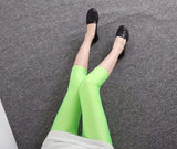 Sexy Solid Candy Neon Leggings Spandex Women's Capris Stretched Jeggings Dancing Pant Fitness