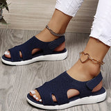 Women's Shoes Flat-Soled Sandals Summer New Flying Weaving Hot Drill Breathable Large Size Leisure Drill Sandals Large Size