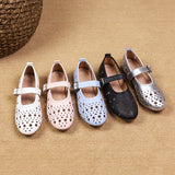 Breakj New Breathable One-Word Buckle With Flat Bean Shoes Single
