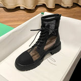 Platform Boots for Women 2023 Summer Shoes Woman Fashion Wedges Heels Authentic Leather Botins Design Ankle Boots