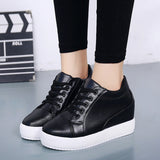 Breakj Height Small White Shoes Women 2023 New Korean Version Of Casual Fashion Breathable Student Sports Loose Bottom Thick Bottom Street