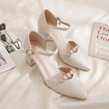 De Mujer Lady Cute Light Weight Spring & Summer Black Patent Leather Square Heel Buckle Shoes Sapatos Femininas
