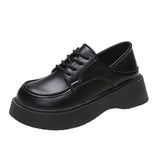 Wind Thick Sole Single Shoes Shoes Spring Summer And Autumn Jk Uniform Shoes Shallow Mouth Mary Jane Double Buckle Belt Student