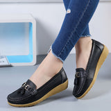 Women Shoes 2023 Spring Autumn Flats Leather Breathable Moccasins Women Boat Shoes Ballerina Ladies Casual Shoes Zapatos