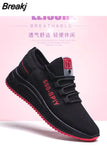 Style Casual Women's Sports Vulcanize Shoes Mesh Breathable Flying Woven Soft Sole Walking Platform Sneakers Women Tennis