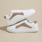 Breakj New Sleet Small White Shoes Women Thick Sole Lace Single Shoes Fashion Casual Board
