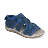 Breakj New Roman Slope Heel Sandals Round Head Magic Stick Retro Fashion Large-Size Beach Solid Sandals