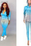 Fall PINK Letter Print Tracksuits Women Zip Hooded Long Sleeve Coat And Pants Two Piece Set Female Casual Sport