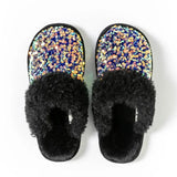 Sequins Home Fur Slippers Women Winter Keep Warm Plush Flat Cotton Shoes Woman Indoor Bedroom Soft Sole Fluffy