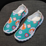 Women's Shoes Shallow Mouth Large Size Casual Single Shoes Women's 43 Round Head Flat-Soled Cartoon Women's Shoes