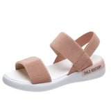 Breakj Sandals Women's Elastic Tight 2025 Summer New Students Wear Fairy Wind Roman Beach Women's Shoes Outside The