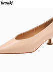 Size 33-40 Women Pumps Real Leather Sexy Solid High Heels Shoes For Women Spring Office Ladies Footwear Fashion