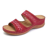Breakj Size Thick Bottom Slippers Female Women Slippers Soft Bottom Car Suture Hollow Slippers