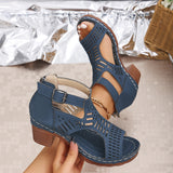 Breakj Coarse-Heeled Sandals Women In The Summer Of 2025 New TEUM Explosion With Hollow