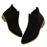 Breakj Size 2025 Autumn/Winter And Ankle Boots Tip Side Zipper With Coarse And Martin Boots Solid