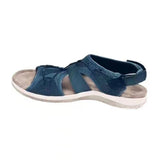 Breakj Sandals Summer Beach Shoes Round Head Breathable Casual Sandals Large Flat Beach