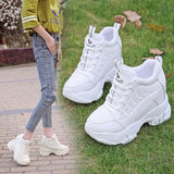 New Women Outdoor Casual Sport Shoes Plus Size Non Slip Sneakers Slip On Loafers Comfortable Height Increase Swing