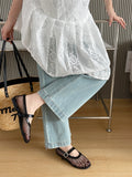 Breakj New Fishing Net Hollow Low Help Shallow Single Shoes Women's