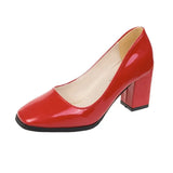 Heel Casual Women's Shoes Spring 2024 New Fashion Square Head Square Root High Heel 4243 Large Size Women's