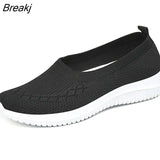 Women Flats Shoes Fashion Light Breathable Mesh Sneakers Outdoor Sports Running Shoes Designer Trainers Plus Size