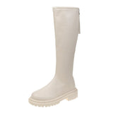 2023 New Fashion Casual Knight Boots High Tube Medium Heel Motorcycle Boots A