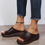 Breakj 2024 Summer A Word And Slippers With High Heel Waterproof Cold Slippers Black And White Women