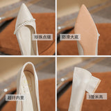 Breakj Coarse Heel Single Shoes Femininity Bridesmaid High Heel Women Low Heel 3Cm Main Wedding Dress Engagement Wedding Shoes