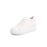 Breakj Height Small White Shoes Women 2023 New Korean Version Of Casual Fashion Breathable Student Sports Loose Bottom Thick Bottom Street