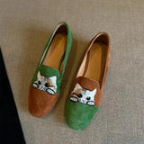 Breakj Kitten One Foot Pedal Leof Shoes Women Retro New Chinese Style Outside Wearing A Single Shoe Flat Bean Bean