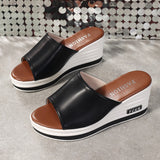 Breakj And Summer New Fish Mouth Slope And Slippers Women Wear Fashion Leisure Flip-Flops To Drag Large Size Women's