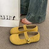 Breakj And Cute Girl Wind With Mary Treasure Shoes Summer New Daily Frosted Round Head Shallow Mouth Single