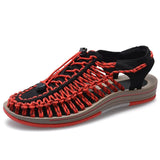 Men Sandal 2023 New Summer Weave Breathable Sandals Fashion Soft Flat Outdoor Beach Vacation Light Casual