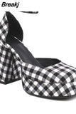 High Heeled Women Pumps 2023 Vintage Buckle Mary Jane Shoes Great Quality In Spring Summer All-match Temperament