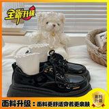 Breakj New British Style Mary Precious Shoes Women's Loose High Thick-Sed Jk Small Leather Shoes Spring And Autumn Students Casual Single