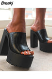Fashion New Summer Women's Sandals Peep-Toe Shoes High-Heeled Thick Sole Chunky Heel High Heels
