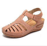 Breakj Summer New Sandals Large Flat Bottom Slope And Hollow