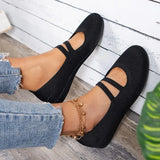 Breakj New Large Size Round Head Single Shoes Women's Flat Bean Shoes Casual Mom