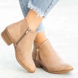 Women Booties 2022Autumn Suede 6 Boots Women Fashion Size 43 Platform Boots Side Zipper Heeled Ankle Boots Botas De