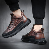 Alligator pattern Men Sneakers Lace Up Casual Platform Vulcanized Shoes Male Anti-slip Running Zapatillas