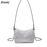 Rhinestone Bag Female Mini Portable Hand Bling Fash Diamond Messenger Bag Fashion Zipper Feminina Evening