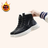 Breakj 2024 Winter Pure Color Women's Shoes With Velvet Cotton Shoes Warm High Top Platform Recreational Snow Boots Women's