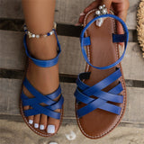 Breakj 2025 Summer New Summer Fashion Flat Shoes Korean Version Of Sandals Roman Shoes Beach Shoes Women's