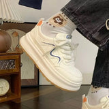 Breakj Korean Version Of Spring And Summer New Ins Tide Thick Bottom Comfort Height Wear-Resistant Leisure Sports Small White Shoes Women's