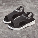 women summer 2021 new open toed flat Roman women sandals flying woven hollow platform sports sandals tenis de